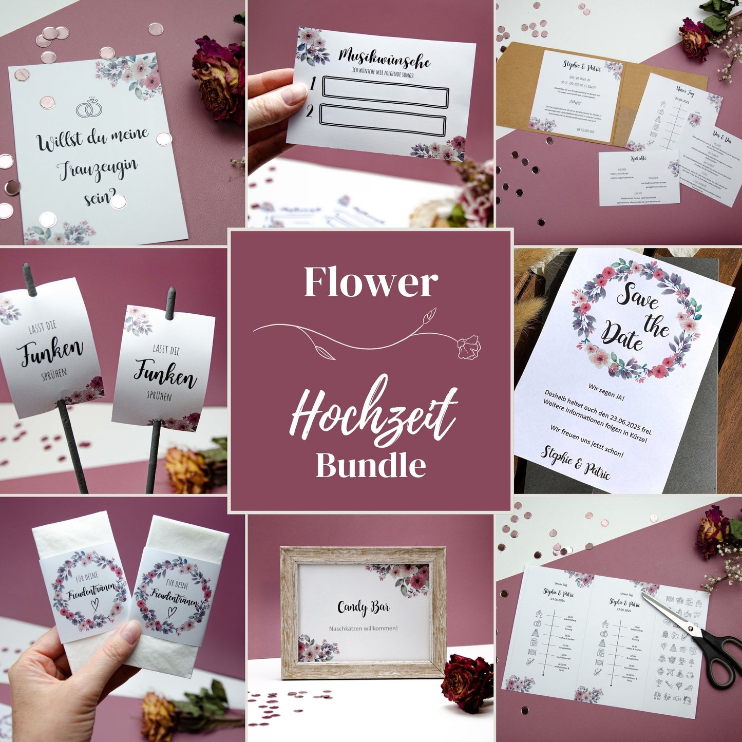 Hochzeits-Bundle Download Flowers