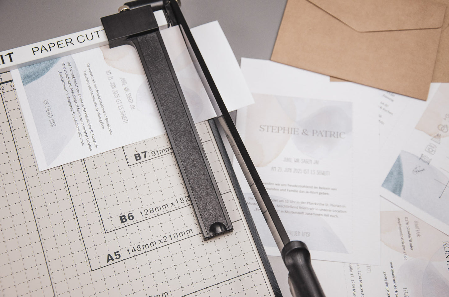 Personalisierbare Vorlage Pocketfolds B6 Watercolor