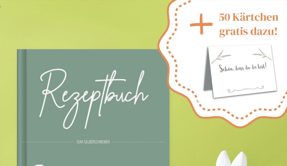 Angebot! Rezeptbuch + gratis Platzkartenset