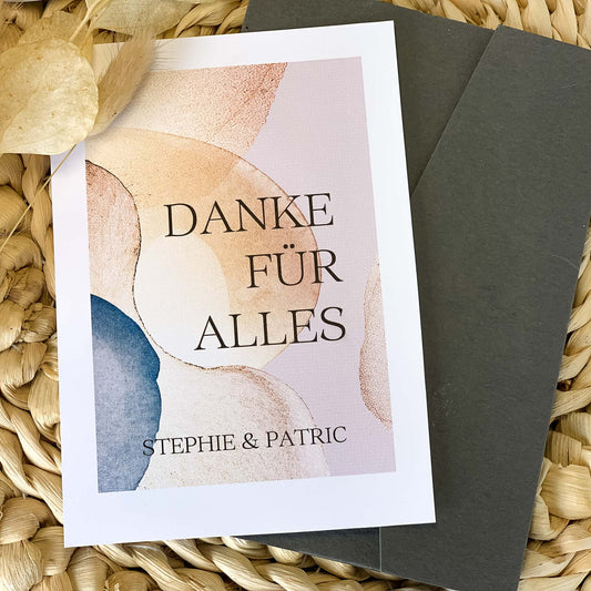 Dankeskarte Watercolor | Vorlage