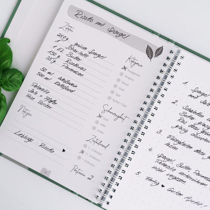 Rezeptbuch zum Selberschreiben - grün