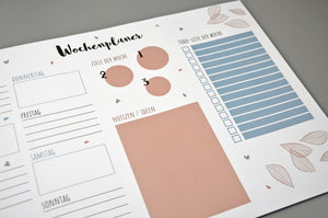 Wochenplaner Schreibunterlage DIN A3 Papier zum Abreißen ToDo-Liste (Blätter, A3)