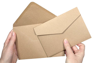 Pocketfold Set Kraftpapier B6 mit passenden Umschlägen für deine Hochzeitseinladung!